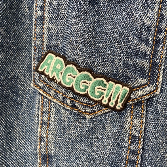 💥HOST PICK💥 👨‍🎤🤘Super Cool PATCHED UP Bershka Denim Jean Jacket 🤘👨‍🎤 - Picture 8 of 16